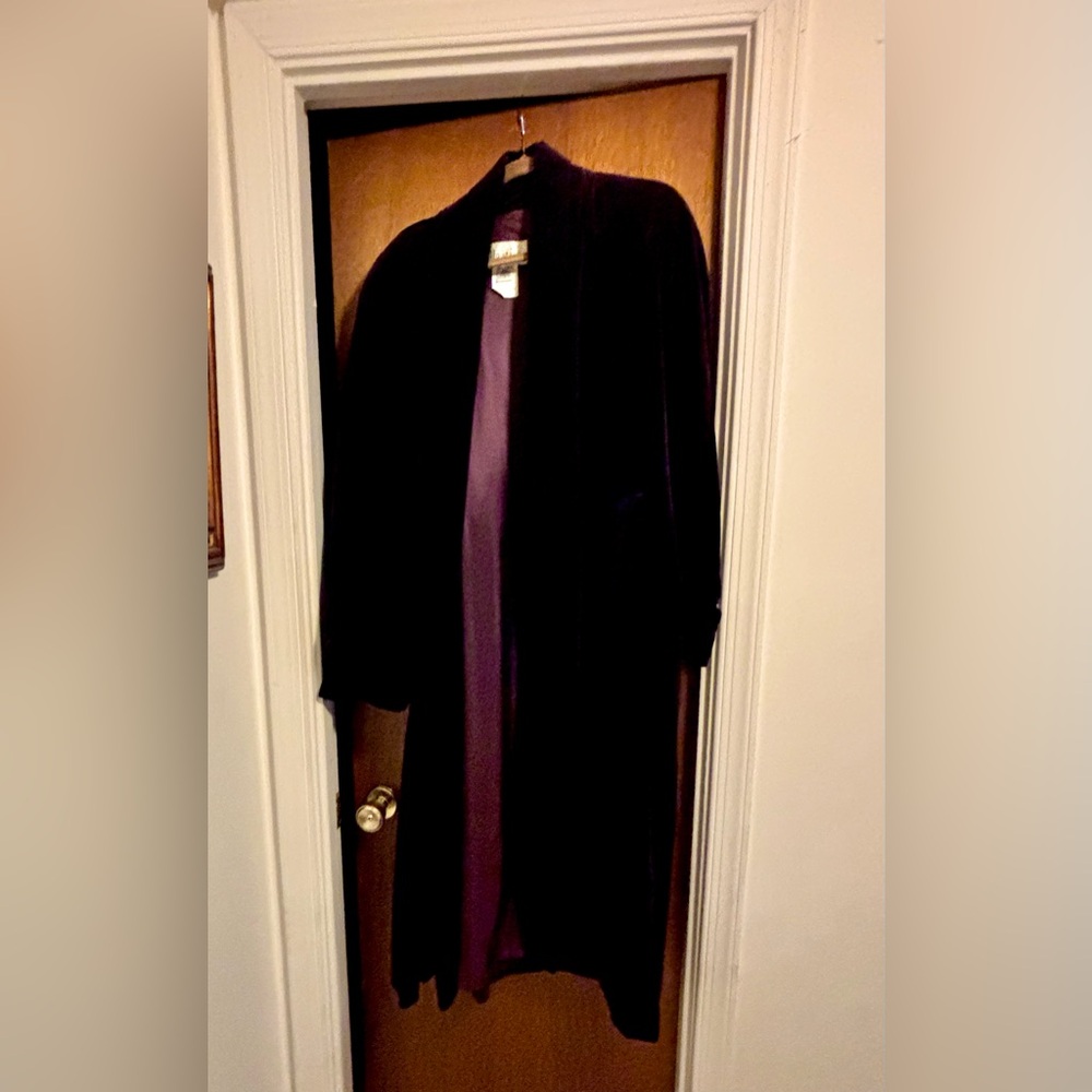 Long Velvet Elegant Purple JS Collections Coat.